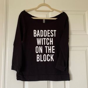 Off shoulder black sweater